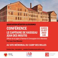 Conférence Le Capitaine de Vaisseau Jean des Moutis - Association Résister Aujourd